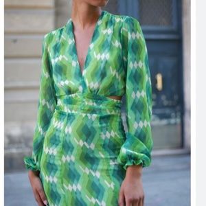 Jane wood silk Cuba silk dress 44